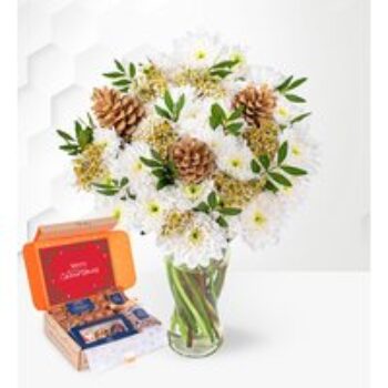 Winter Chrysanthemums & Chocolate Gift