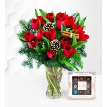 Christmas Tulips & Deluxe Chocolates