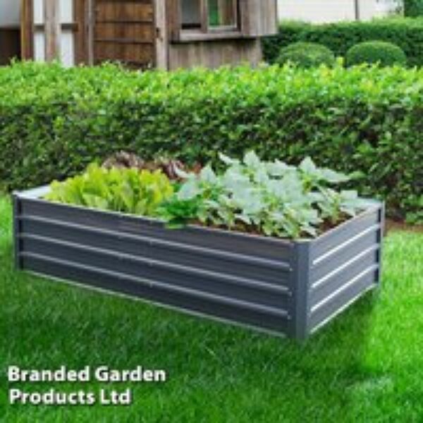 Metal Raised Garden Bed - Grey