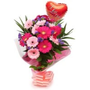 I Love You Balloon & Gerbera Blush