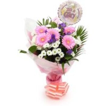 Its Girl Balloon & Serenity Bouquet