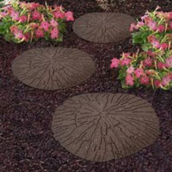 Reversible Eco-Friendly Cracked Log Stepping Stones