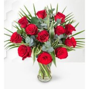 12 Red Roses - Valentine's Flowers - Valentine's Day Flowers - Red Roses - Valentine's Roses - Red Roses Bouquet - Valentine's Day Roses