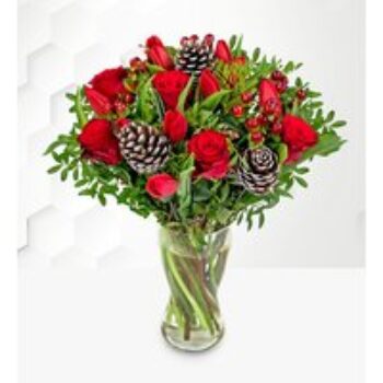 Happy Christmas Bouquet - Christmas Flowers - Xmas Flowers - Christmas Flower Delivery - Christmas Flowers By Post