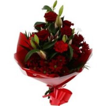 Red Roses & Lilly Bouquet