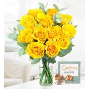 Yellow Rose Charm - Free Chocs