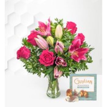 Rose and Lily Mothers Day Flowers - Flower Delivery - Buy Flowers Online - Free Chocs