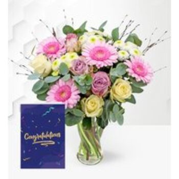 Country Garden with Congratulations Card