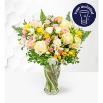 Rose and Freesia with Vase