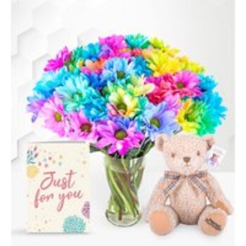 Rainbow Joy with Teddy & Card