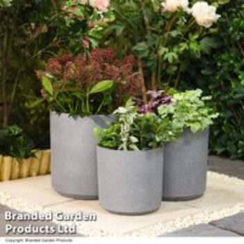 Grey Cylinder Planter