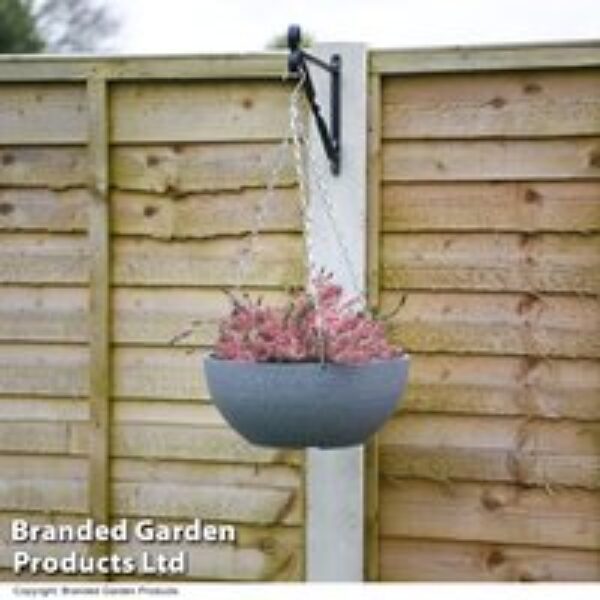 Large Grey Stone Effect Hanging Basket