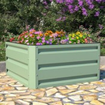 Metal Raised Garden Bed - Light Green