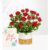 Red Rose Plant with Card