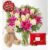 Festive Pink Lilies & Roses Deluxe Gift