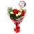 Thank You Balloon & 12 Red & White Roses