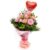 Love You Balloon & Cherished Pink Bouquet