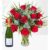 12 Red Roses with Champagne